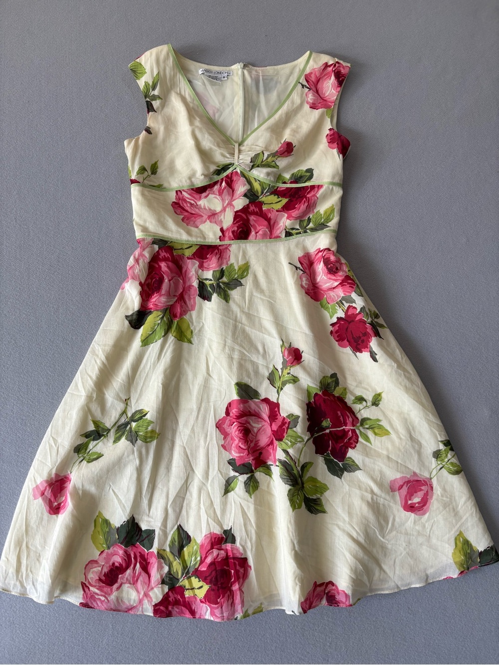 Maggy London cottage rose midi dress cotton 8